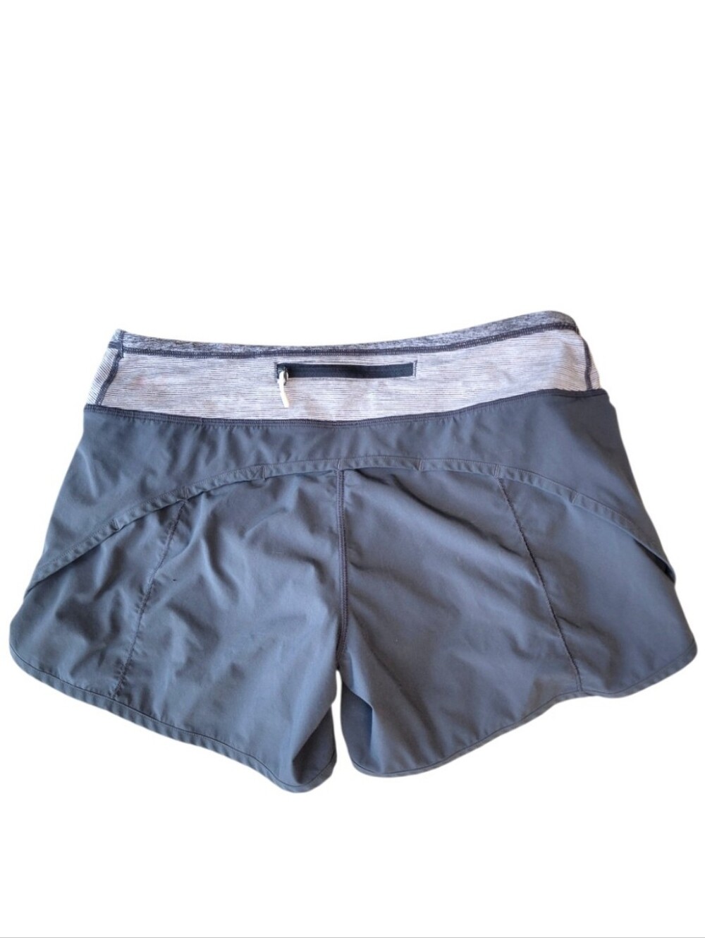 Lululemon Speed Up Short 4" Heather Coal Gray Wee Stripe Size 6 - Picture 4 of 6
